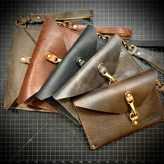 Product image of Hand made Bison/Buffalo leather Wristlet