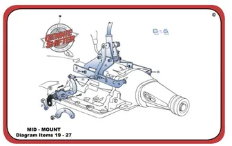 Product image of FORD C-6 Shifter Mounting Kit ONLY | Gennie Shifter USA