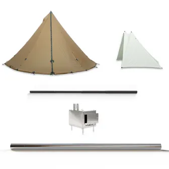 Product image of 8 Person Tipi | Stove | Liner | Hot Tent Bundle