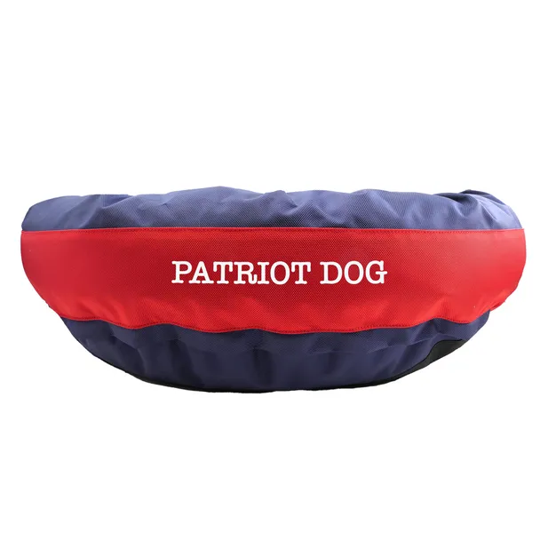 Product image of Dog Bed Round Bolster Armor™ 'Patriot Dog'
