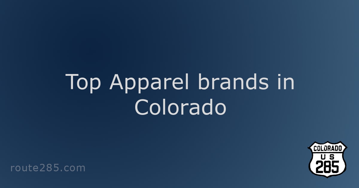 Top Apparel brands in Colorado