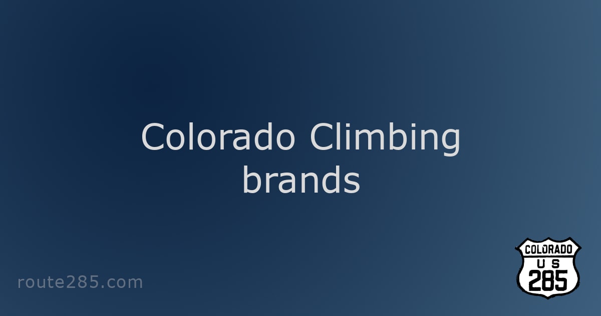 Colorado Climbing brands