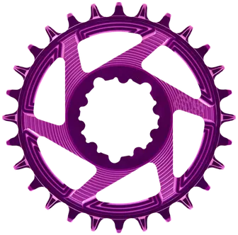 Product image of HELIX Race 3-Bolt Direct Mount Chainrings (multiple sizes) Purple/Eggplant