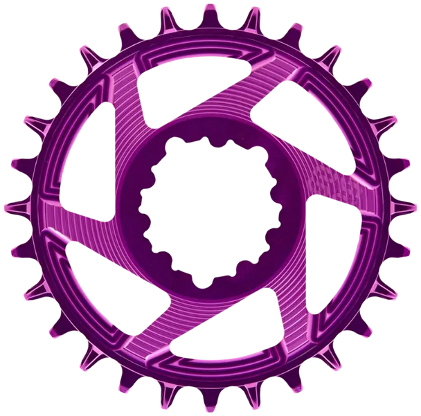 Product image of HELIX Race 3-Bolt Direct Mount Chainrings (multiple sizes) Purple/Eggplant