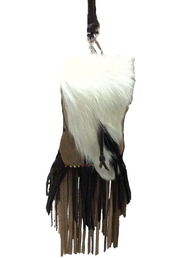 Product image of Equillibrium Accessories: Upcycled Leather & Goat Fur Hipster Purse