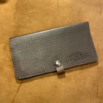 Product image of Chestnut Horween Bison long wallet