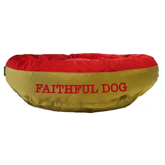 Product image of Dog Bed Round Bolster Armor™ 'Faithful Dog'