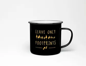 Product image of "LEAVE ONLY FOOTPRINTS" CAMPER CUP