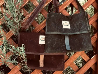 Product image of Handmade Waxed Canvas Bushcraft Mail Pouch Haversack Bag Foraging Hiking (Various Colors)