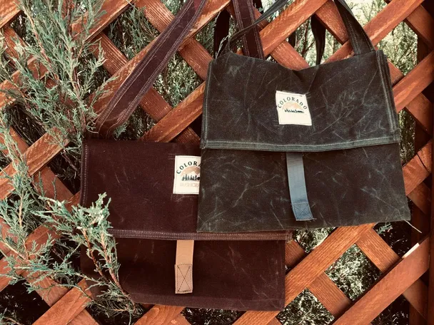 Product image of Handmade Waxed Canvas Bushcraft Mail Pouch Haversack Bag Foraging Hiking (Various Colors)