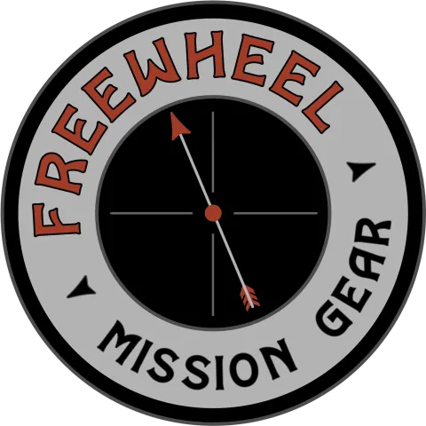 Logo for FREEWHEEL MISSION GEAR // Bikepacking Bags for Trail, Touring, & Everyday Use