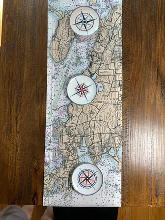 Product image of Nautical Chart Table Runner  - Choose your NOAA Nautical Chart