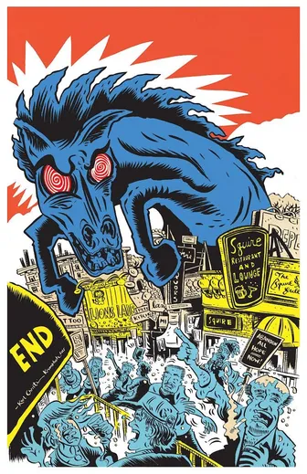 Product image of 11 x 17 The End Colfax Carousal Illustration By Karl Krumpholz