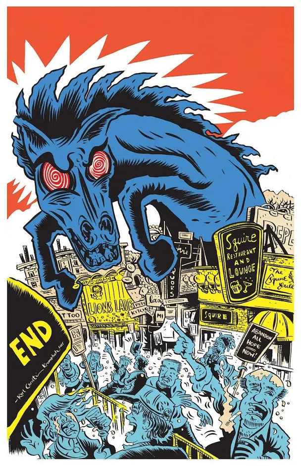 Product image of 11 x 17 The End Colfax Carousal Illustration By Karl Krumpholz