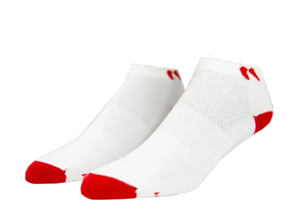 Product image of White / Red Low Cut Socks