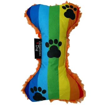 Product image of Rainbow Paw Bone (Nylon & Fleece)