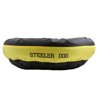 Product image of Dog Bed Round Bolster Armor™ 'Steeler Dog'