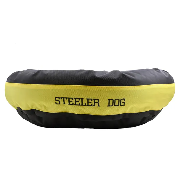 Product image of Dog Bed Round Bolster Armor™ 'Steeler Dog'