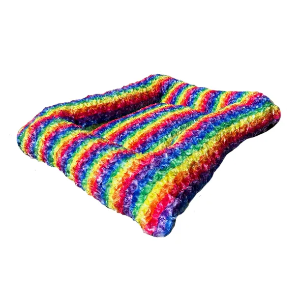 Product image of Rainbow Dog Bed Rectangle Bolster Furvana Cloud