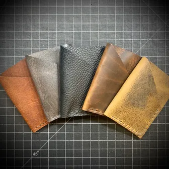 Product image of Bison Leather Double Pocket Unisex Card Holder Wallet