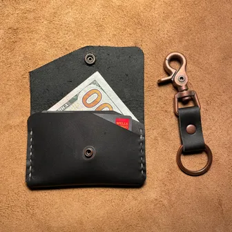 Product image of Redwing Black leather wallet and keychain combo