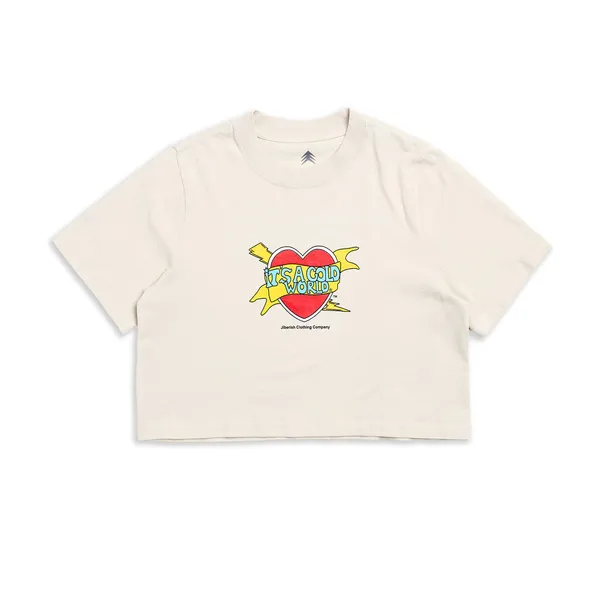 Product image of Heart Strings Women's Cropped Tee Faded Bone