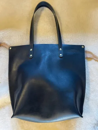 Product image of Hand made Black Bison Leather Tote