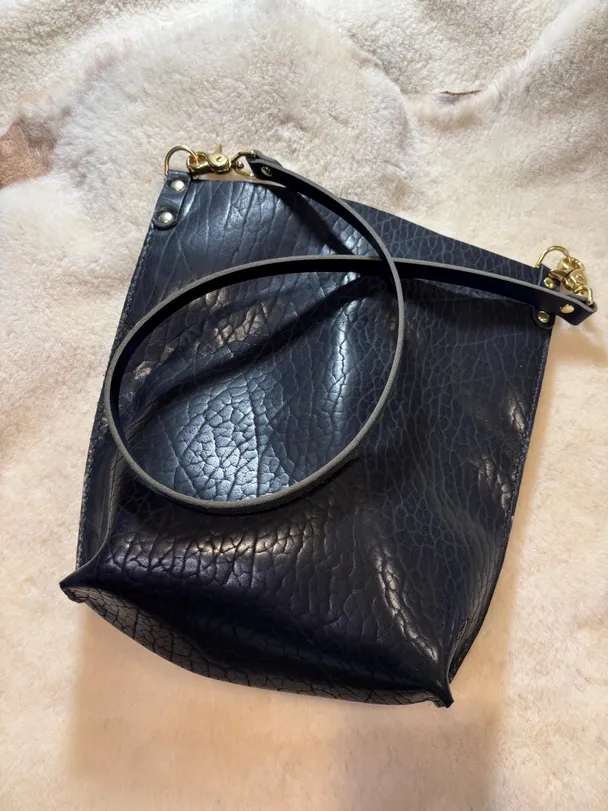 Product image of Handmade Shrunken Bison Leather crossbody bag