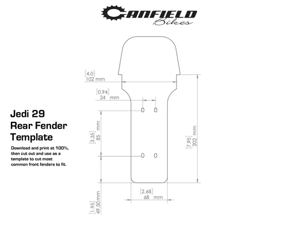 Product image of Jedi 29 Rear Fender (template)