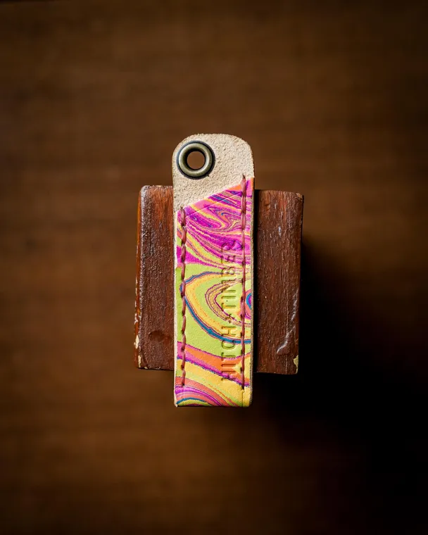 Product image of The Bullet Slip ~ Hand Marbled Leather