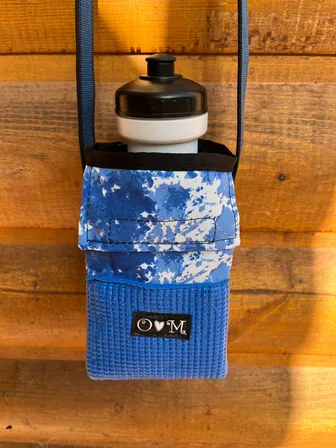 Product image of Ajax Blue Water Bottle Holder/Purse-Blue fabric