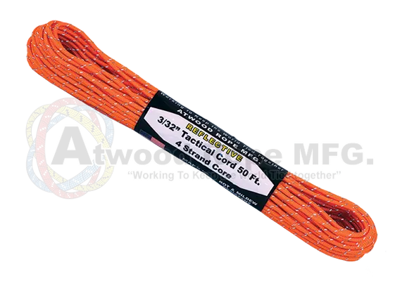 Product image of Atwood 3/32 x 50ft Reflective Orange Cordage