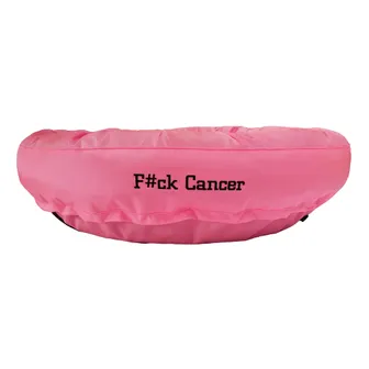Product image of Dog Bed Round Bolster Armor™ 'F#ck Cancer'