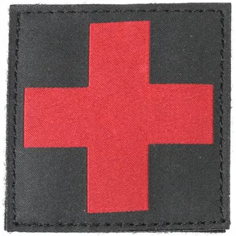 Product image of Bh Red/black Cross Id Patch Blk