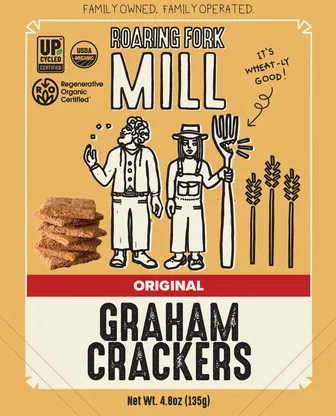 Product image of Graham Crackers made with Upcycled Brewers Grain — Roaring Fork Mill