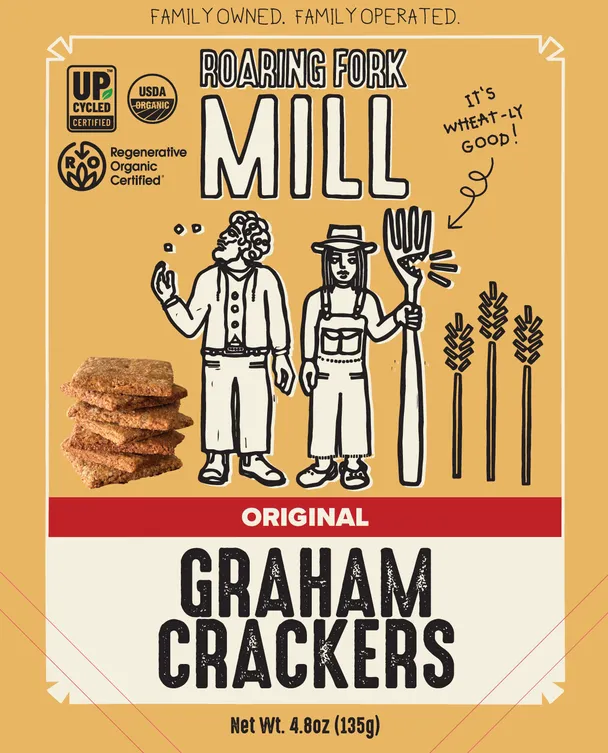 Product image of Graham Crackers made with Upcycled Brewers Grain — Roaring Fork Mill