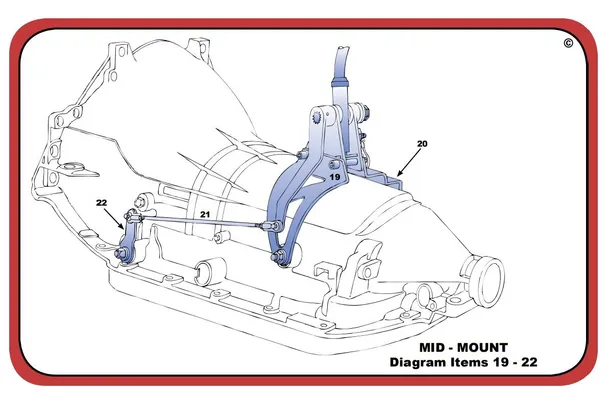 Product image of GM 200R4 / 200-4R Shifter Mounting Kit / 1023-9