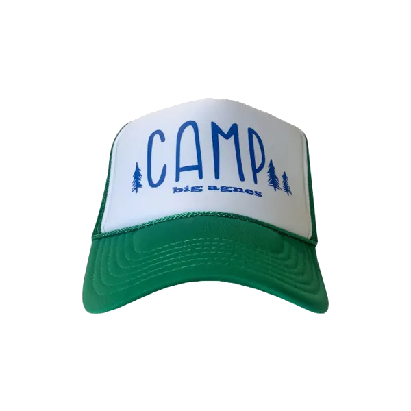 Product image of Camp Trucker Hat - White/Kelly Green