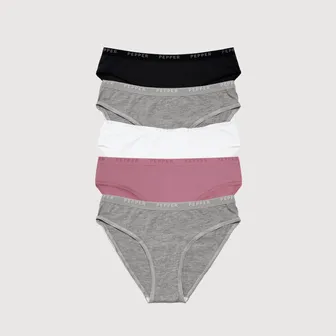 Product image of Supima® Cotton Bikini 5 Pack - Pepper®