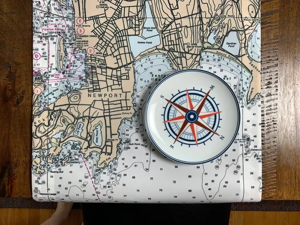 Product image of Nautical Chart Table Runner  - Choose your NOAA Nautical Chart