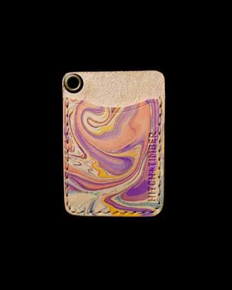 Product image of The Oswald Wallet  ~ Hand Marbled Leather