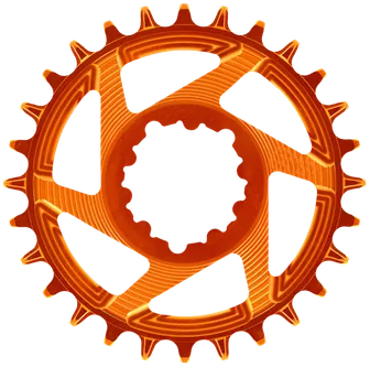 Product image of HELIX Race 3-Bolt Direct Mount Chainrings (multiple sizes) Orange/Naranja
