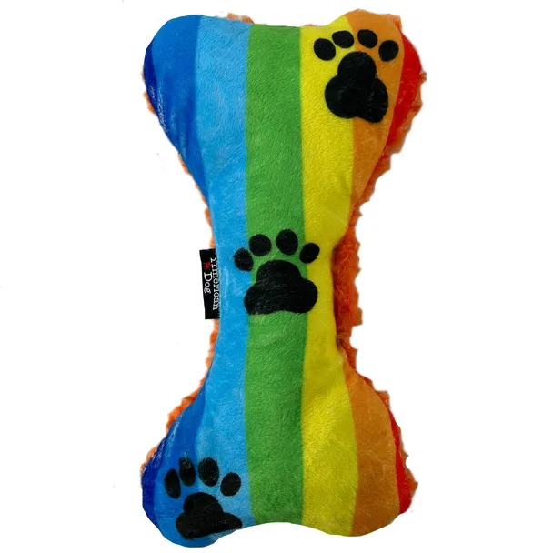 Product image of Rainbow Paw Bone (Fleece)